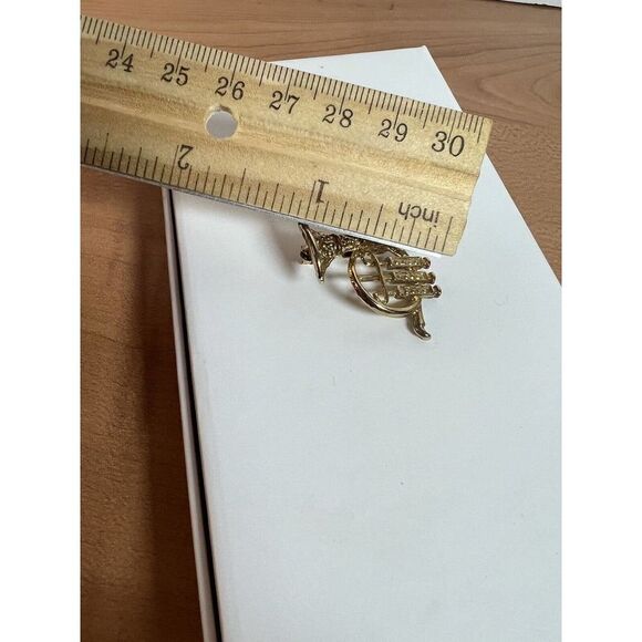 Pin Shape Of A Trumpet Rhinestones - Picture 5 of 6